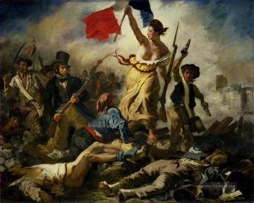 romantische romantik Ölbilder verkaufen - Die Freiheit Führt das Volk romantische Eugene Delacroix